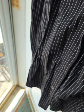 The Limited Black Shirt with White Pinstripes Y2k  Goth Large